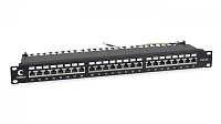 Cabeus PL-24-Cat.6a-SH-Dual IDC Патч-панель 19" (1U), 24 порта RJ-45, категория 6a, полностью экрани