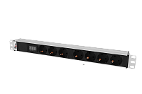 ЦМО R-32-7S-Am-440-K Блок розеток Rem-32 с амп, 7 Schuko, 32А, алюм., 19", колодка, R-32-7S-Am-440-K