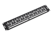 ЦМО ГКО-У-2-9005 Органайзер кабельный горизонтальный 19" для крепления стяжек 2U, цвет черный ГКО-У-2-9005