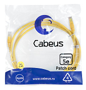 Cabeus PC-UTP-RJ45-Cat.5e-2m-YL-LSZH Патч-корд U/UTP, категория 5е, 2xRJ45/8p8c, неэкранированный, ж