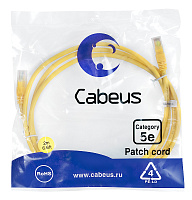 Cabeus PC-UTP-RJ45-Cat.5e-2m-YL Патч-корд UTP, категория 5e, 2 м, неэкранированный, желтый