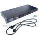 Cabeus SMART-PDU-C20-8C13-CM Блок распределения питания, 1U горизонтальный, входной разъем С20, выходной 8хС13 розеток, 1 фаза, 16 A, мониторинг/управление, евро-шнур 3х1,5мм длина 2м