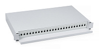 Cabeus ODF-19-24-ST Кросс бокс оптический 19" на 24 ST со сплайс пластиной, выдвижной (без пигтейлов и проходных адаптеров)
