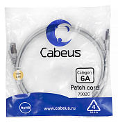Cabeus PC-SSTP-RJ45-Cat.6a-1.5m-LSZH Патч-корд SSTP, категория 6a, 10G, S/FTP экранированный, LSZH, 1.5 м, серый