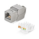 Cabeus KJ-RJ45-Cat.6A-SH-180-Toolless Вставка Keystone Jack RJ-45(8P8C), 180 градусов, категория 6A, полный экран, без инструмента Toolless, белая