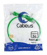 Cabeus PC-UTP-RJ45-Cat.5e-0.5m-GN Патч-корд UTP, категория 5e, 0.5 м, неэкранированный, зеленый