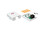 Розетка компьютерная RJ-45, категория 5e, неэкранированная, одинарная, внешняя, Dual IDC, цвет белый