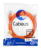 Шнур коммутационный Cabeus PC-UTP-RJ45-Cat.6-2m-OR Патч-корд UTP, категория 6, 2 м, неэкранированный, оранжевый