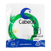 Cabeus PC-UTP-RJ45-Cat.6-5m-GN Патч-корд U/UTP, категория 6, 2xRJ45/8p8c, неэкранированный, зеленый,