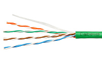 Cabeus UTP-4P-Cat.5e-SOLID-LSLTx-GN-50 Кабель витая пара UTP (U/UTP), категория 5e, 4 пары (24 AWG), одножильный, нг(А)-LSLTx, зеленый (50 м)