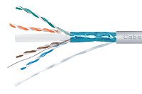 Cabeus FTP-4P-Cat.6-SOLID-GY-50 Кабель витая пара экранированная FTP (F/UTP), категория 6, 4 пары (23 AWG), одножильный, PVC нг(А)-LS, (50 м)
