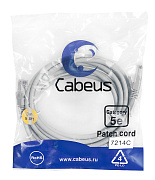 Cabeus PC-UTP-RJ45-Cat.5e-3m Патч-корд UTP, Cat.5е, 3 м, серый