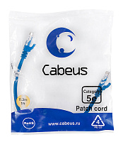 Cabeus PC-UTP-RJ45-Cat.5e-0.3m-BL Патч-корд UTP, категория 5e, 0.3 м, неэкранированный, синий