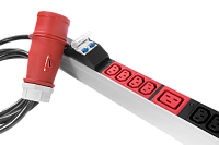 Верт блок розеток Rem-3×32, 3×32A, 6 авт, инд, 24C13, 6C19, 1420мм, шнур 3м IEC309, R-3x32-24C13-6C19-A-I-1420-3-3PN