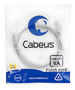 Cabeus PC-UTP-RJ45-Cat.6a-1m-LSZH Патч-корд UTP, категория 6a, 10G, неэкранированный, LSZH, 1 м, серый