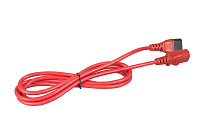 Cabeus PC-189-VDE-1.8M-RD Кабель питания монитор-компьютер C13 - C14 (3x0.75), красный, 1.8 м