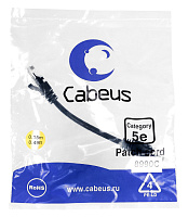 Cabeus PC-UTP-RJ45-Cat.5e-0.15m-BK-LSZH Патч-корд U/UTP, категория 5е, 2xRJ45/8p8c, неэкранированный, черный, LSZH, 0.15м