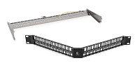 Cabeus PLBHD-48-CON-SH Угловая модульная патч-панель 19", 48 портов, 1U , для экранированных модулей, с задним кабельным организатором (без модулей)
