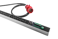 Верт блок розеток Rem-2MC, монит, измер, управл, 1×32A, авт, 30C13, 6C19, 1820мм, шнур 3м IEC309, R-2MC3-32-30xC13-6xC19-A-MCL-1820-3-2P