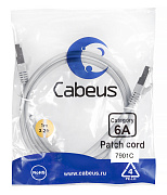 Cabeus PC-SSTP-RJ45-Cat.6a-1m-LSZH Патч-корд SSTP, категория 6a, 10G, S/FTP экранированный, LSZH, 1 м, серый