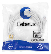 Cabeus PC-UTP-RJ45-Cat.5e-5m-WH Патч-корд UTP, категория 5e, 5 м, неэкранированный, белый