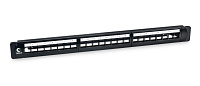 Cabeus PLB-24 Модульная патч-панель 19", 24 порта, 1U, для неэкранированных модулей, с задним кабельным организатором (без модулей)