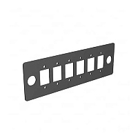Cabeus FO-FP-6SC-D-MPO/MTP-BK Сменная планка для 6 оптических розеток SC duplex/LC quadro без адаптеров для оптического кросса MPO/MTP