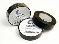Cabeus ET-BK, 19мм, черная Изоляционная лента  черная 19ммх20мх0.13мм