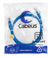 Cabeus PC-UTP-RJ45-Cat.5e-1m-BL Патч-корд UTP, категория 5е, 1 м, неэкранированный, синий