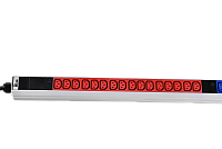 Верт блок розеток Rem-3x16, 3×16A, инд, 48C13, 1420мм, шнур 3м IEC309, R-3x16-48C13-I-1420-3-3PN