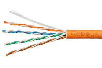 Cabeus UTP-4P-Cat.5e-SOLID-LSZH-OR-LIGHT-25 Кабель витая пара UTP (U/UTP), категория 5e, 4 пары 0,48мм (24 AWG), одножильный, LSZH, нг(А)-HF, оранжевый, (25 м)