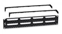 Cabeus PL2-48-Cat.6-Dual IDC Патч-панель 19" (2U), 48 портов RJ-45, категория 6, Dual IDC, с задним кабельным организатором