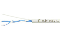 Cabeus UTP-1P-Cat.5e-SOLID-50 Кабель витая пара (UTP), категория 5e, 1 пара (24 AWG), одножильный (solid), PVC нг(А)-LS, серый (50 м)
