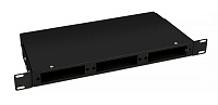 Cabeus FO-CS-19-3FP-BK Кросс бокс оптический 19" 1U на 3 адаптерные панели, цвет черный