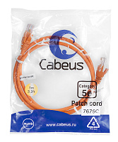 Cabeus PC-UTP-RJ45-Cat.5e-1m-OR-LSZH Патч-корд U/UTP, категория 5е, 2xRJ45/8p8c, неэкранированный, оранжевый, LSZH, 1м