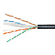 Cabeus UTP-4P-Cat.6-SOLID-OUT-LSZH-UV-20 Кабель витая пара UTP (U/UTP), категория 6, 4 пары (23 AWG), одножильный, для внутренней и внешней прокладки (+75 C - -40), LSZH-UV (20 м)