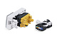 Cabeus KJ-RJ45-Cat.6a-180T-FP-L-22,5 Keystone Jack RJ-45(8P8C), 180 градусов, категория 6a, безинструментный монтаж, вставка Mosaic (арт.076571)