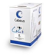 Cabeus UTP-4P-Cat.5e-SOLID-LSZH-BL Кабель витая пара UTP (U/UTP), категория 5e, 4 пары (24 AWG), одножильный, синий, LSZH, нг(А)-HF, (305 м), системная гарантия 25 лет.