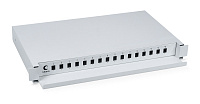 Cabeus ODF-19-16-SC Кросс бокс оптический 19" на 16 SC (LC duplex) со сплайс пластиной, выдвижной (без пигтейлов и проходных адаптеров)