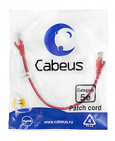 Cabeus PC-UTP-RJ45-Cat.5e-0.3m-RD Патч-корд UTP, категория 5e, 0.3 м, неэкранированный, красный