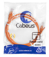 Шнур коммутационный Cabeus PC-UTP-RJ45-Cat.6-1m-OR Патч-корд UTP, категория 6, 1 м, неэкранированный, оранжевый