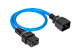 Шнур питания термостойкий с фиксатором IEC60320 C19 / IEC60320 C20, 16А, 250В (3×2,5), 0,5м, синий, R-16-Cord60-C19-C20-0.5-Blue