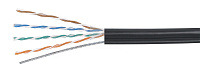 Cabeus UTP-4P-Cat.5e-SOLID-ST-OUT Кабель витая пара UTP (U/UTP), категория 5e, 4 пары 0,5мм (24 AWG), одножильныйдля внешней прокладки , с металлическим тросом (+60 C - -40) (305 м)