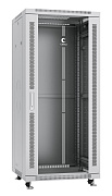 Шкаф телекоммуникационный 19" напольный 27U 600x600x1388mm (ШхГхВ) передняя стеклянная и задняя спло