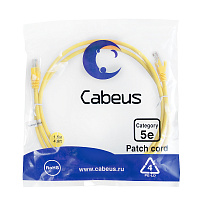 Cabeus PC-UTP-RJ45-Cat.5e-1.5m-YL Патч-корд UTP, категория 5e, 1.5 м, неэкранированный, желтый