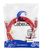 Cabeus PC-UTP-RJ45-Cat.5e-2m-RD Патч-корд UTP, категория 5e, 2 м, неэкранированный, красный