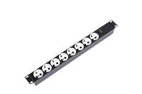 ЦМО Блок силовых розеток 19" без шнура с выключателем, 8 розеток, цвет черный