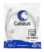 Cabeus PC-UTP-RJ45-Cat.5e-1.5m-WH-LSZH Патч-корд U/UTP, категория 5е, 2xRJ45/8p8c, неэкранированный,