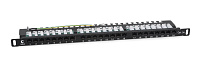 Cabeus PLHD-24-Cat.5e-Dual-90-0,5U Патч-панель высокой плотности 19" (0,5U), 24 порта RJ-45, категория 5e, Dual IDC, 90 градусов, с задним кабельным организатором