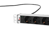 ЦМО R-16-25S-I-1820-3 Вертикальный блок розеток Rem-16 с инд., 25 Schuko, 16A, алюм., 42-48U, шнур 3 м. R-16-25S-I-1820-3